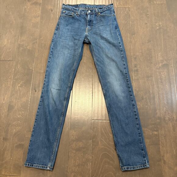 Levis 511 Jeans Mens 30x34 Blue Slim Fit Stretch Denim Mid Wash Zip Fly Classic - Picture 1 of 15